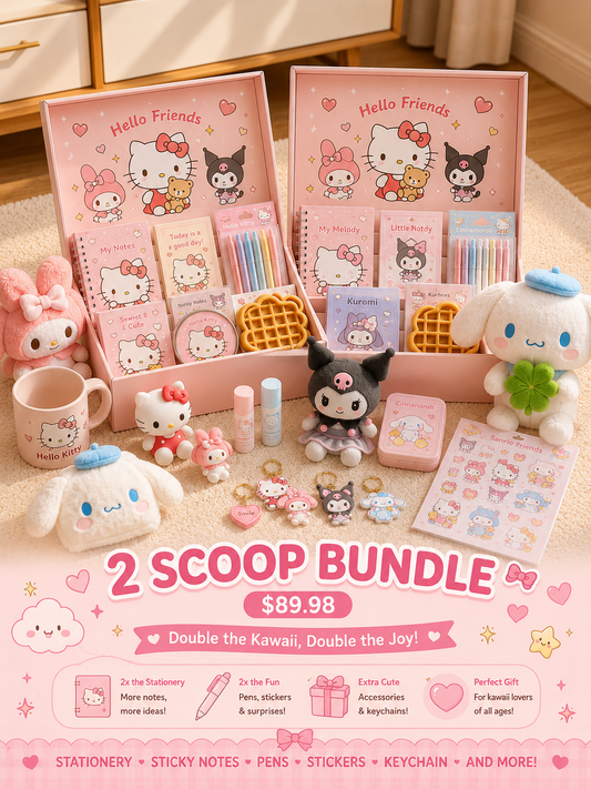 2 Lucky Kawaii Scoops + 1 Free Gift!